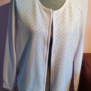 Cathy Daniels white cardigan sweater